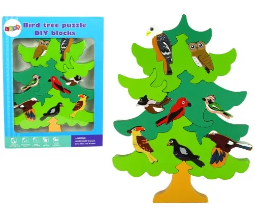 Wooden Tree Birds DIY Wooden Puzzle Blocks Wooden Tree Birds DIY Wooden Puzzle Blocks