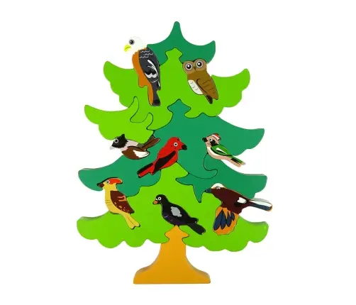 Wooden Tree Birds DIY Wooden Puzzle Blocks Wooden Tree Birds DIY Wooden Puzzle Blocks