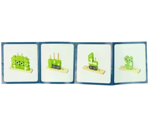 Creative Spatial Wooden Bricks 3D Frog Puzzle