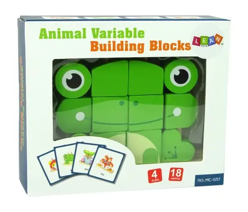 Creative Spatial Wooden Bricks 3D Frog Puzzle