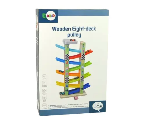 Wooden Slide Car Track 8 floors Cars