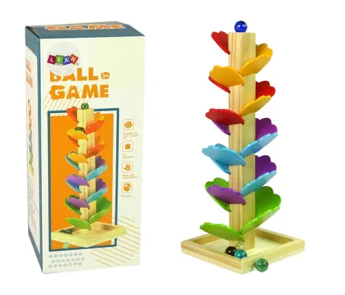 Wooden Tree Ball Slide Ball Leaves Wooden Tree Ball Slide Ball Leaves