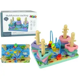 Wooden Bricks Sorter Sea World Educational Beads