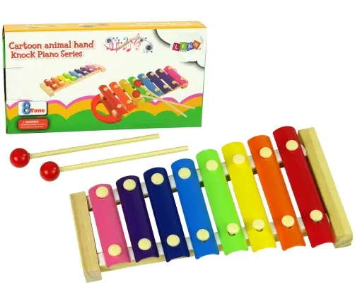Wooden Accompaniment Sticks Colourful 8 Tones
