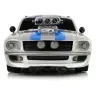 R/C Sports Car 1:16 Silver Blue Stripes Pilot