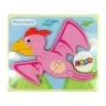 Wooden Puzzle Dinosaur Pterodactyl Pink Pliosaurs Blue
