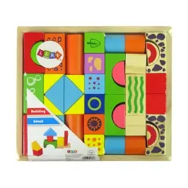 Set of Wooden Bricks Castle Shapes Set of Wooden Bricks Castle Shapes