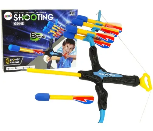 Longbow 6-shot Sport Bow for children Blue and Black Longbow 6-shot Sport Bow for children Blue and Black