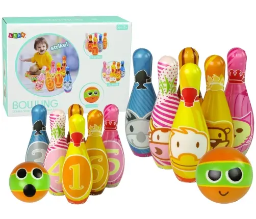 Soft Bowling Set 6 Pieces Coloured Numbers Ball