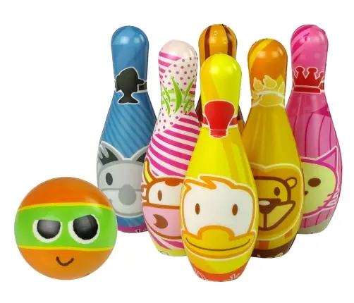 Soft Bowling Set 6 Pieces Coloured Numbers Ball