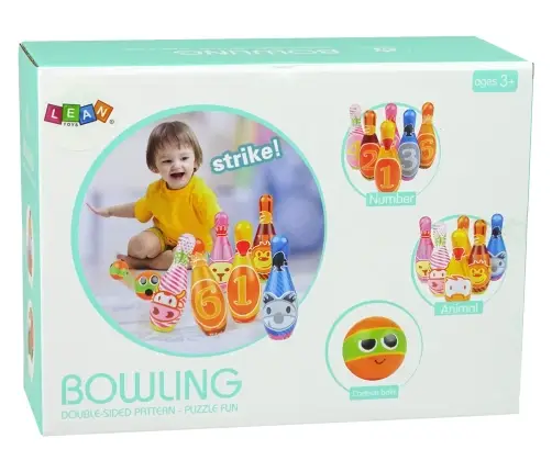 Soft Bowling Set 6 Pieces Coloured Numbers Ball