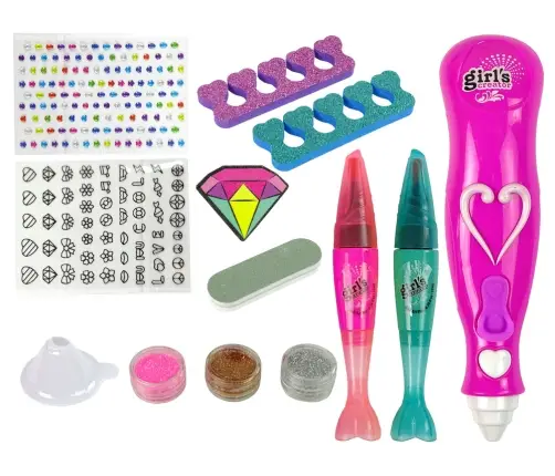 Nail Painting Set Nail Pens Glitter Dispenser Diamonds Nail Painting Set Nail Pens Glitter Dispenser Diamonds