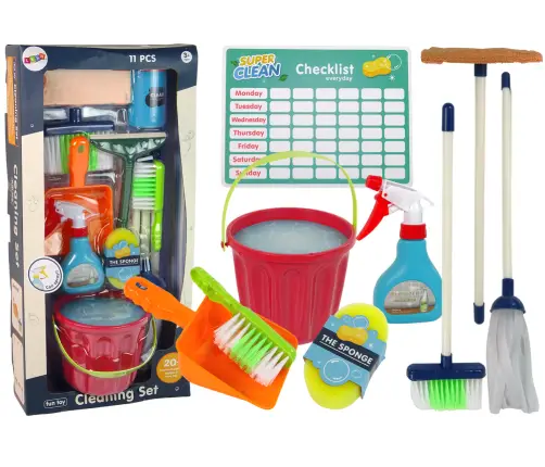 Cleaning Set 11in1 for children mop bucket dustpan spray sponge Cleaning Set 11in1 for children mop bucket dustpan spray sponge