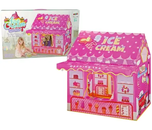 Princess Ice Cream Tent Ice Cream Shop for Kids Pink Lights Stars