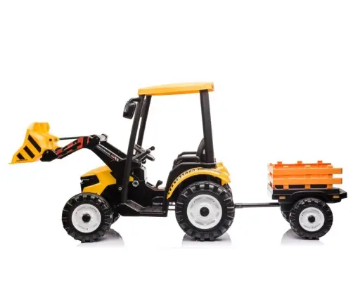 Battery-operated tractor with trailer Hercules Yellow 24V