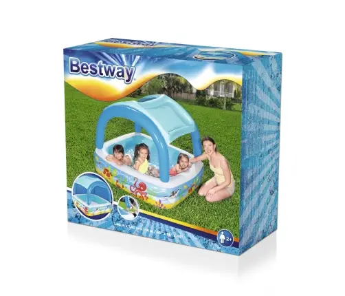 Inflatable Pool For Children With A Canopy 140 x 140 x 114 cm Bestway 52192