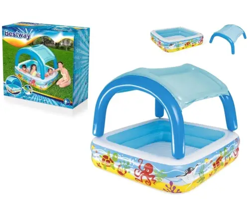 Inflatable Pool For Children With A Canopy 140 x 140 x 114 cm Bestway 52192