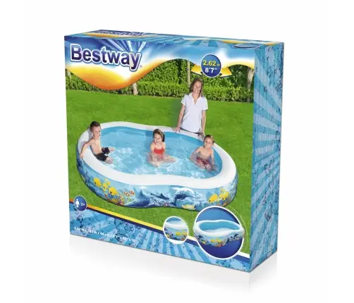 Inflatable Ocean Pool 262 x 157 x 46 cm Bestway 54118 Inflatable Ocean Pool 262 x 157 x 46 cm Bestway 54118