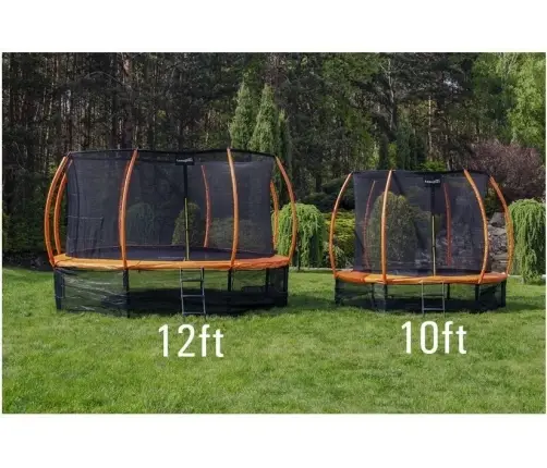 Batuts ar drošības tīklu un kāpnēm 244 cm (8ft) LEAN SPORT BEST Orange