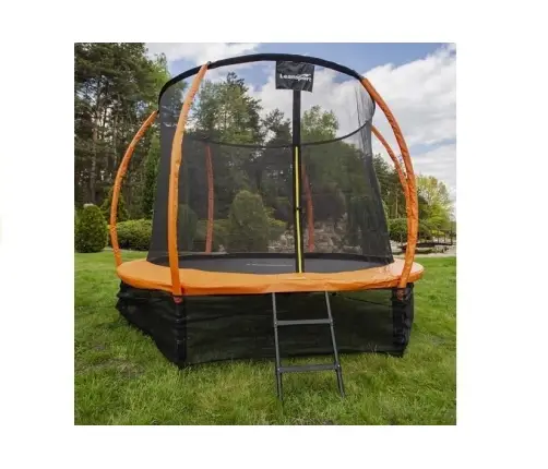 Batuts ar drošības tīklu un kāpnēm 244 cm (8ft) LEAN SPORT BEST Orange