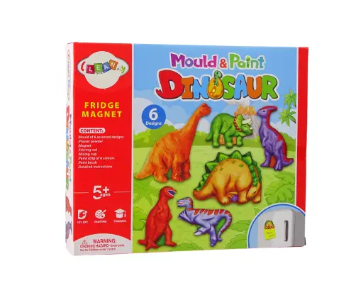 DIY Painting Kit Dinosaurs Plaster Magnets