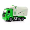 Green Refuse Truck Moving Container Luminous Wheels