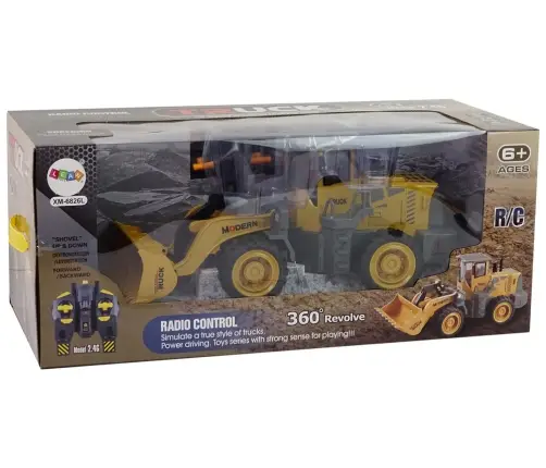 Huge excavator R/C loader Remote-controlled 360-degree rotation LED lights