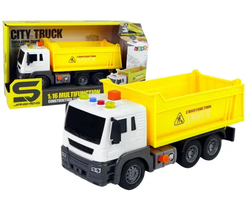 Construction Vehicle Tipper Truck 1:16 Yellow Lift Trailer Construction Vehicle Tipper Truck 1:16 Yellow Lift Trailer