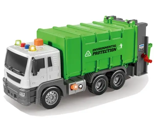 Green 1:16 Segregation Rubbish Truck with Friction Drive Sound effects Green 1:16 Segregation Rubbish Truck with Friction Drive Sound effects