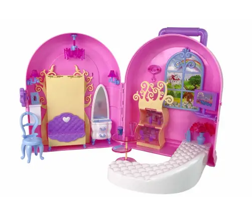 Дом для кукол в сумке с мебелью