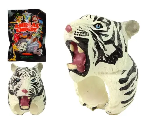 Hand Ring Educational Animals Tiger White Hand Ring Educational Animals Tiger White
