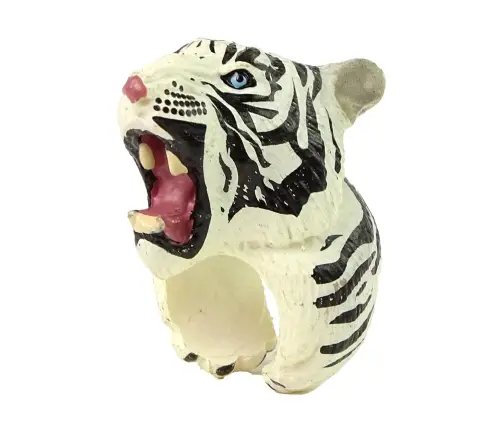 Hand Ring Educational Animals Tiger White Hand Ring Educational Animals Tiger White