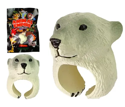 Hand Ring Educational Animals Bear White Hand Ring Educational Animals Bear White