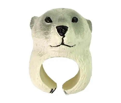 Hand Ring Educational Animals Bear White Hand Ring Educational Animals Bear White