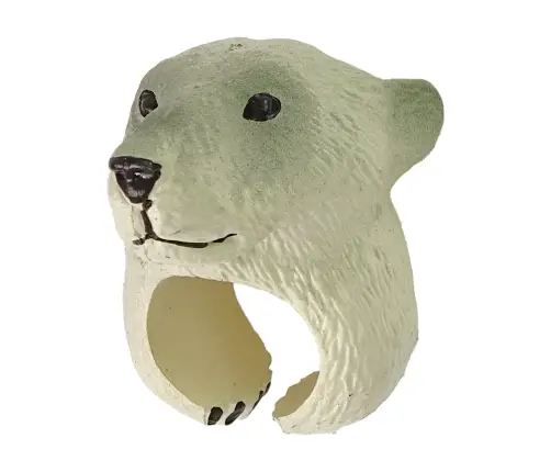 Hand Ring Educational Animals Bear White Hand Ring Educational Animals Bear White