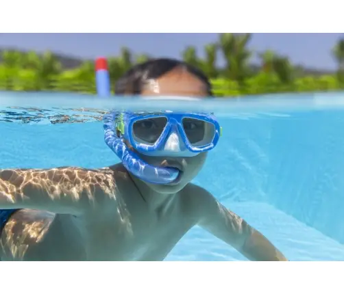 Diving Mask With Snorkel Navy Blue Bestway 24018 Diving Mask With Snorkel Navy Blue Bestway 24018