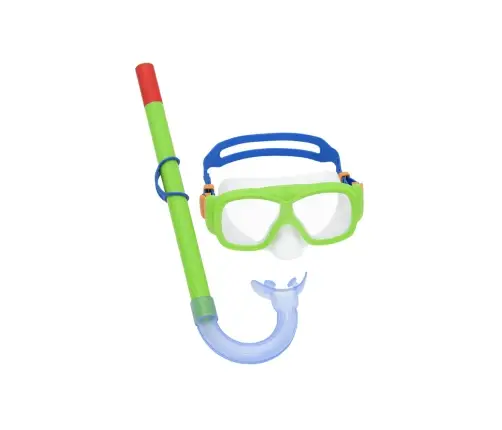 Diving Set Mask, Snorkel, Fins Green Bestway 25019