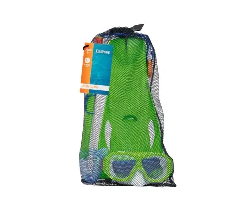 Diving Set Mask, Snorkel, Fins Green Bestway 25019