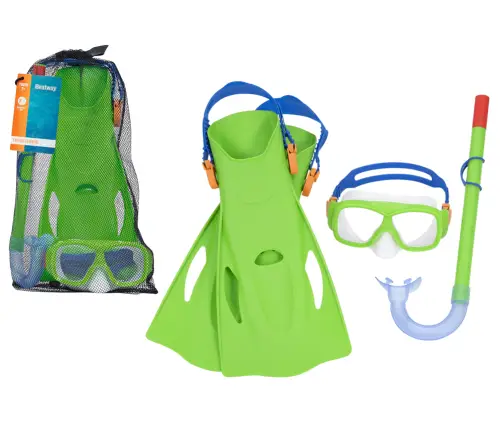 Diving Set Mask, Snorkel, Fins Green Bestway 25019