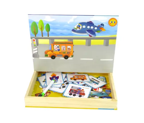 Magnetic Jigsaw Book Transport Puzzle Cards