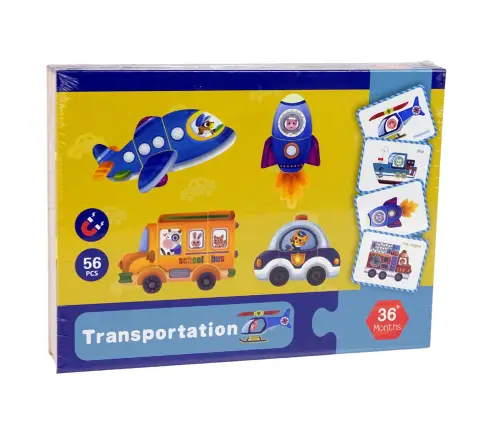Magnetic Jigsaw Book Transport Puzzle Cards