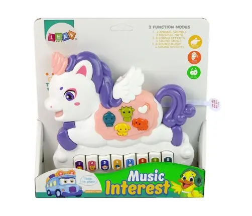 Interactive Piano Unicorn Sound Animals Vehicle Sounds Melodies White