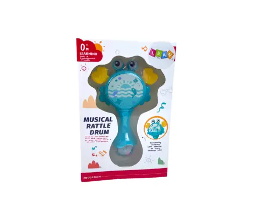 Baby Crab Rattle Drum Lights Melodies Blue