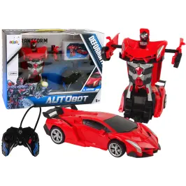 Car Robot 2in1 Remote Control R/C Remote Controlled Red