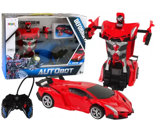 Car Robot 2in1 Remote Control R/C Remote Controlled Red