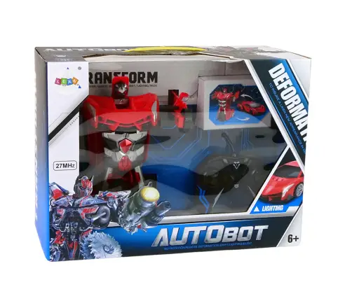 Car Robot 2in1 Remote Control R/C Remote Controlled Red