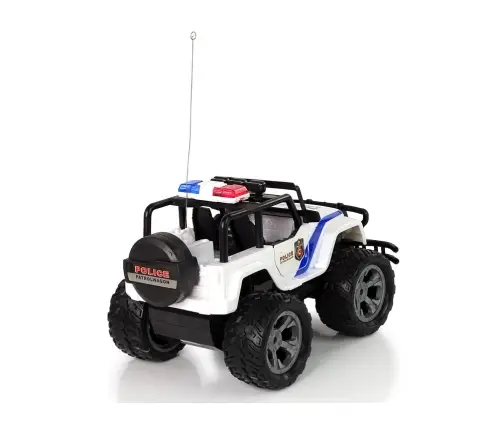 R/C Remote Controlled Car JEEP Police Patrol with opening doors