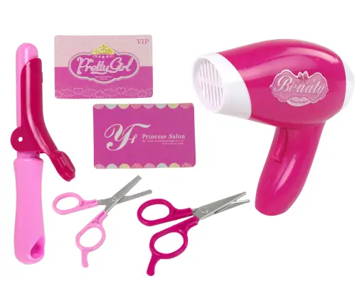 Beauty set for the little lady Hairdressing accessories + battery-operated hairdryer Beauty set for the little lady Hairdressing accessories + battery-operated hairdryer