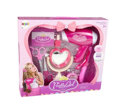 Beauty set for the little lady Hairdressing accessories + battery-operated hairdryer Beauty set for the little lady Hairdressing accessories + battery-operated hairdryer