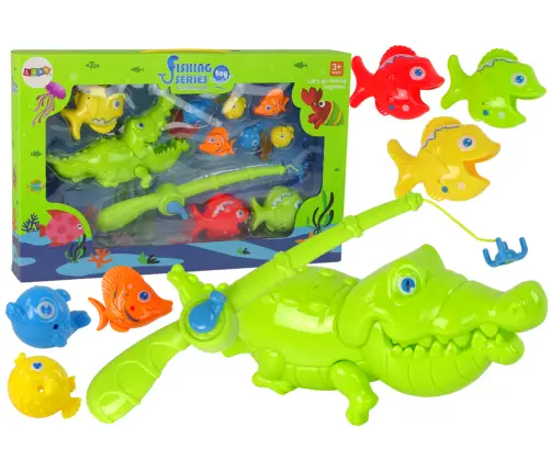 Large Fishing Set with fishing rod Let's Go Fishing ! 11 elements